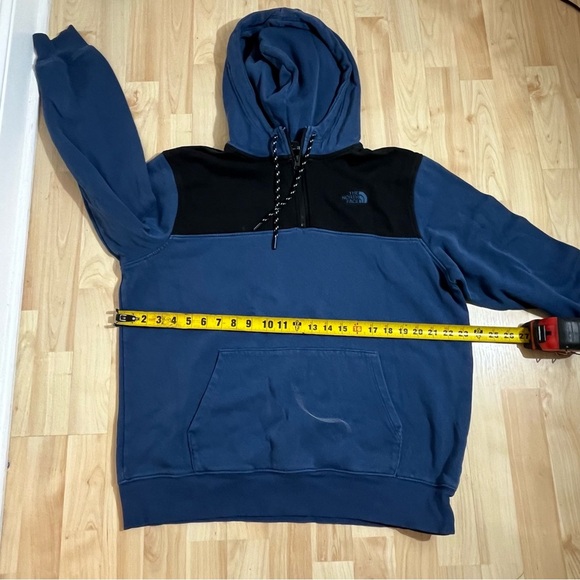 Mens Blue The North Face Quarter Zip Fleece Hoodie 1/4 Zip Size Large - Picture 3 of 6